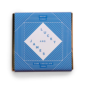 ROCKY ROAD DARK CHOCOLATE BY LUCKY AND JAMES