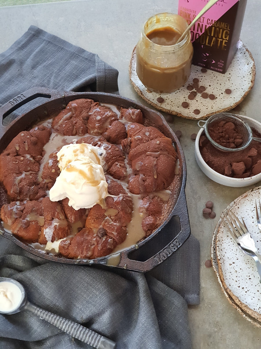 Chocolate Croissant Bread and Butter with Salted Caramel – Grounded Pleasures Trading Pty Ltd