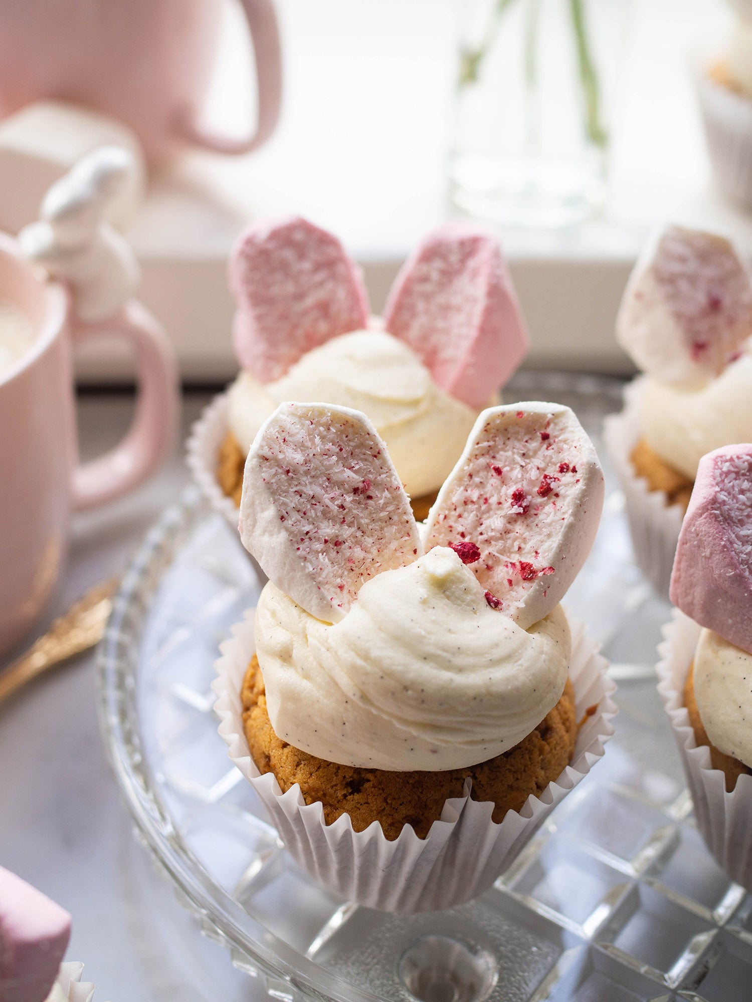 Panela and Vanilla Easter Bunny Cupcakes.