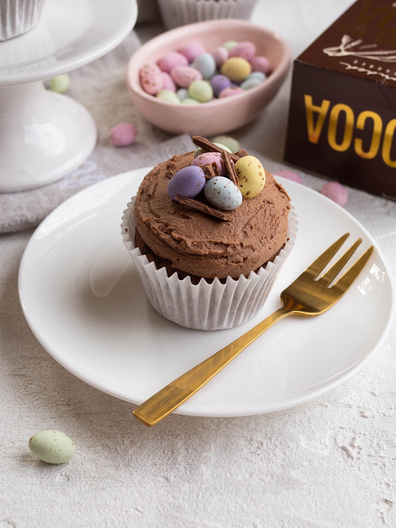 Easter Chocolate Cupcakes.