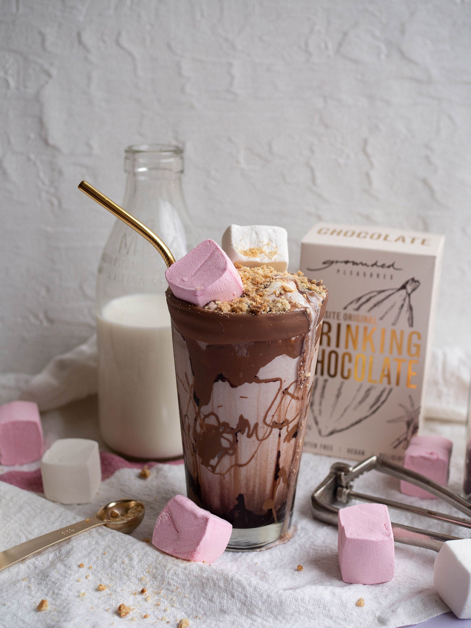 S'mores Inspired Iced Chocolate.