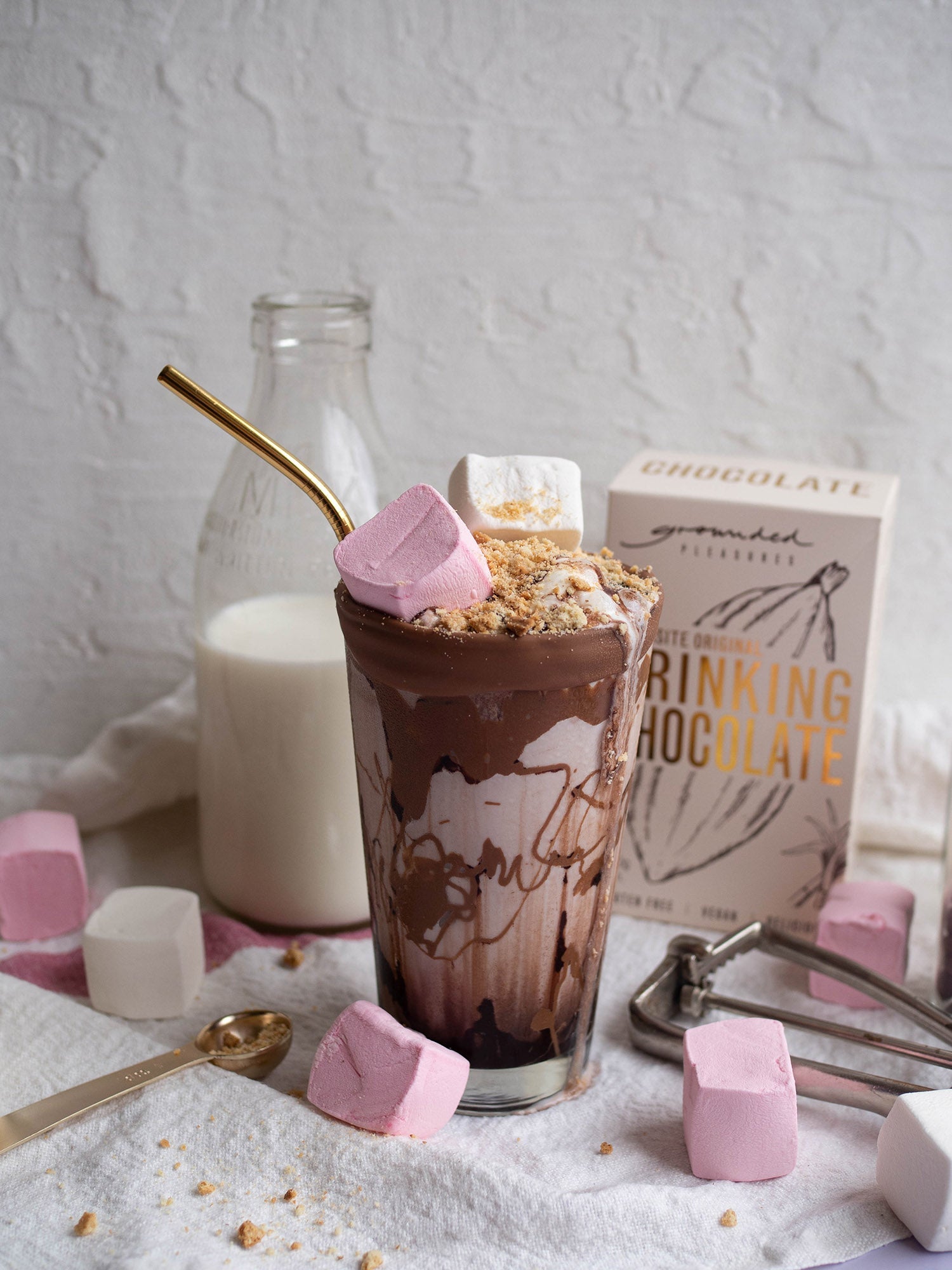 S'mores Inspired Iced Chocolate